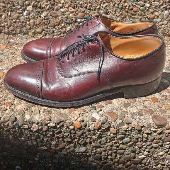 Johnston & Murphy 9.5D Oxblood‎ Cap Toe Leather Dress Shoes s-l400.jpg main image 4